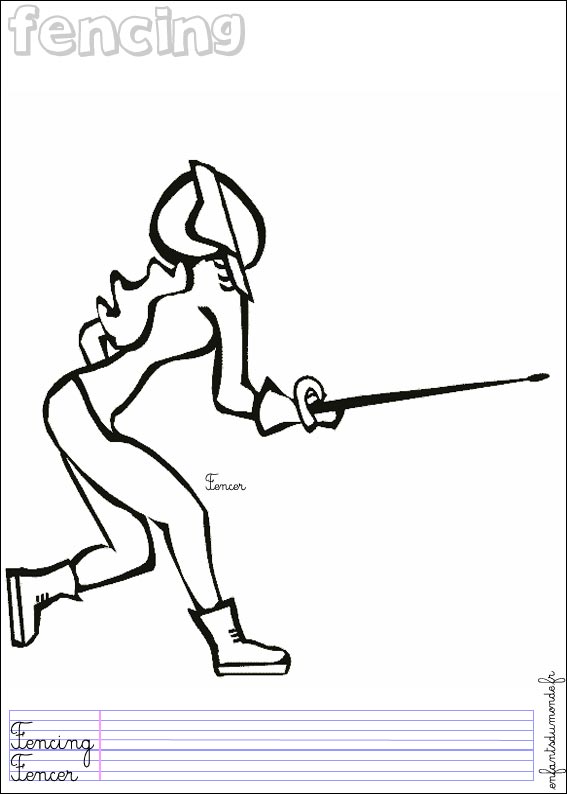 coloriage escrime 1